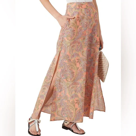 TIGERLILY Sisandia Paisley High Waisted Split Wide Leg Pants NWT - Picture 3 of 16